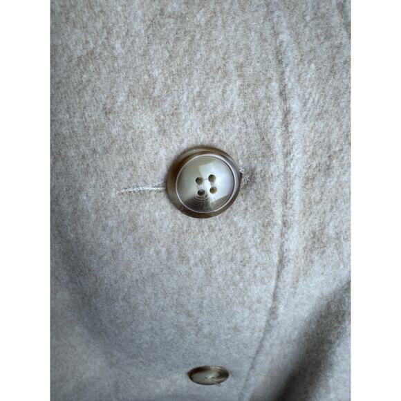 Vintage Herman Kay Wool Coat Cream Women's Large Ivory 1980s - Picture 4 of 5